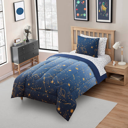 Kids Galaxy Bed in a Bag Comforter, Sham & Sheet Set