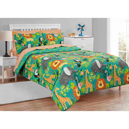 Kidz Mix Jungle Safari Bed In A Bag, Twin