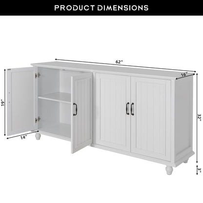 Kitchen Sideboard Coffee Bar Cabinet Accent Storage Cabinet