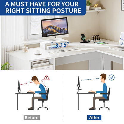 Moasis L Shaped Gaming Desk 59-Inch Computer Corner Desk with Monitor Stand