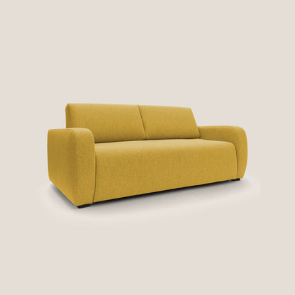 Duna Divano letto matrimoniale con materasso 20 cm in tessuto impermeabile T03 giallo