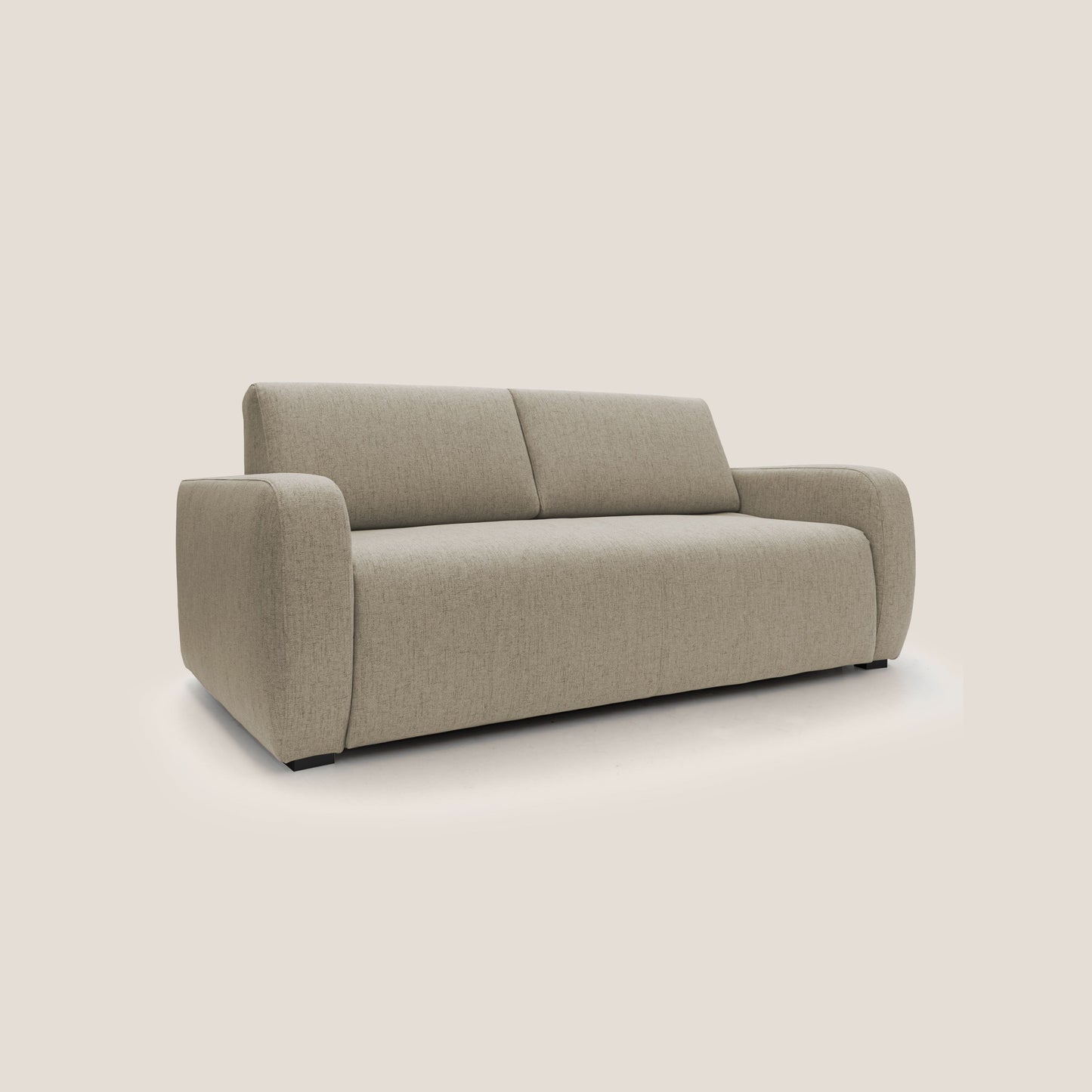 Duna Divano letto matrimoniale con materasso 20 cm in tessuto impermeabile T03 marrone