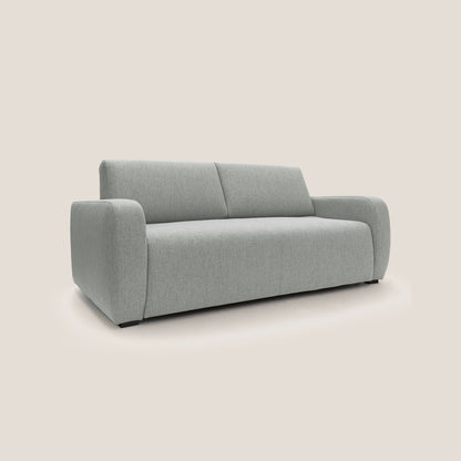 Duna Divano letto matrimoniale con materasso 20 cm in tessuto impermeabile T03 grigio chiaro