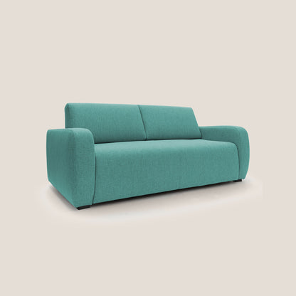 Duna Divano letto matrimoniale con materasso 20 cm in tessuto impermeabile T03 verde acqua