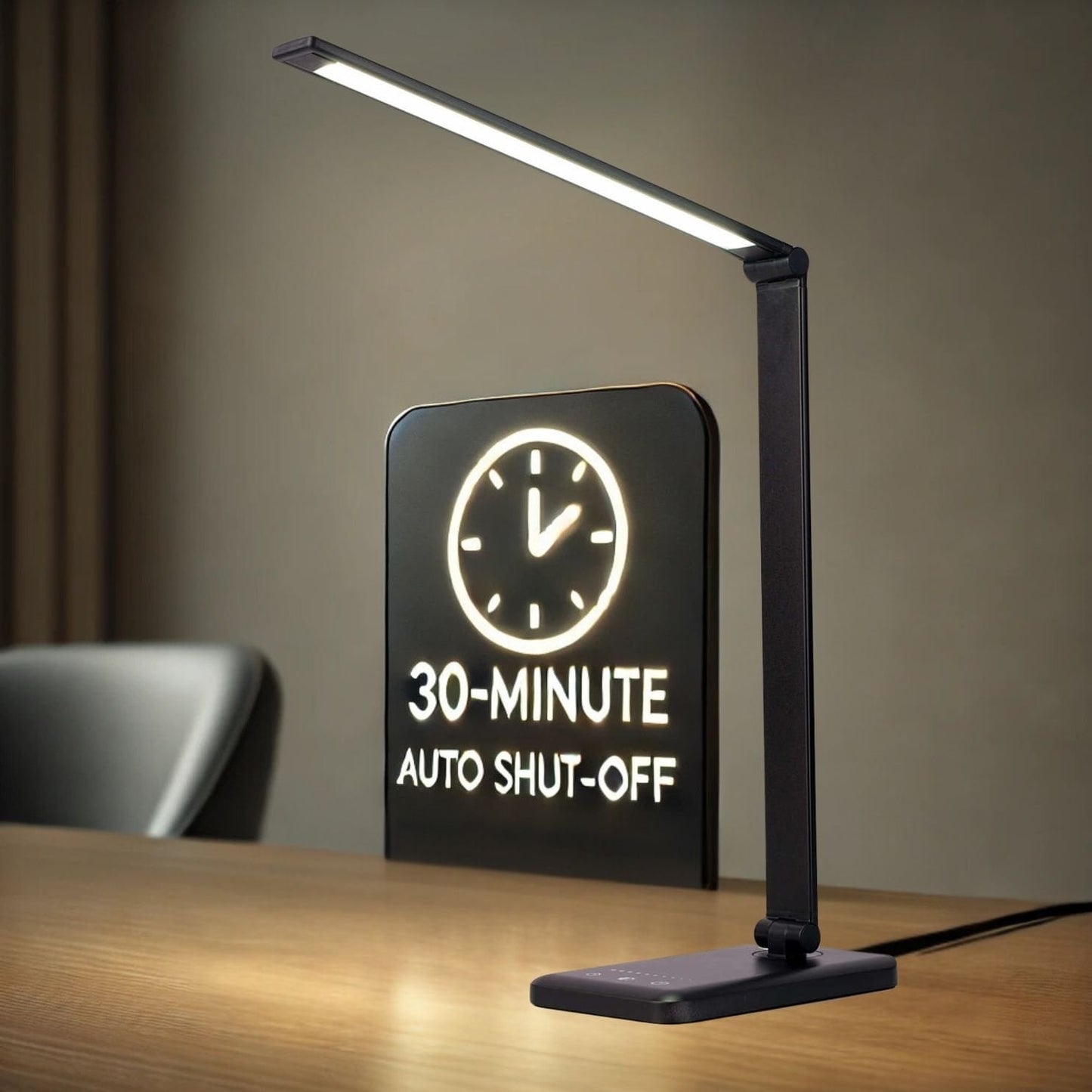 LED Desk Lamp with USB Charging Port, Smooth Touch Light Dimmer Switch with Adjustable Light Color Temperature Automatic