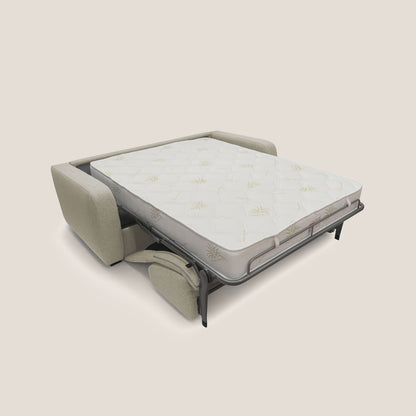 Duna Divano letto matrimoniale con materasso 20 cm in tessuto impermeabile T03 beige