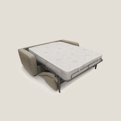 Duna Divano letto matrimoniale con materasso 20 cm in tessuto impermeabile T03 marrone