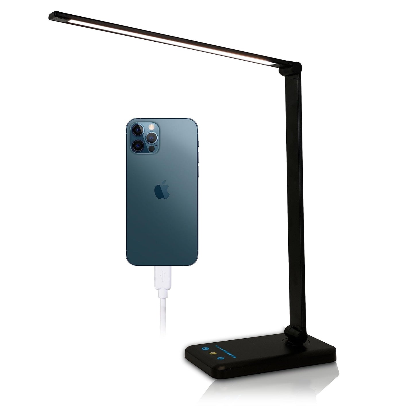 LED Desk Lamp with USB Charging Port, Smooth Touch Light Dimmer Switch with Adjustable Light Color Temperature Automatic