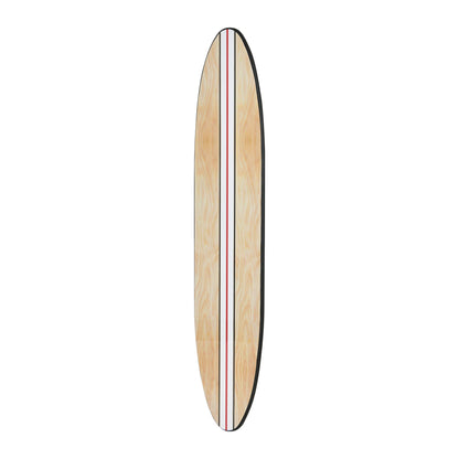 Lacquered Wood Surfboard Wall Décor