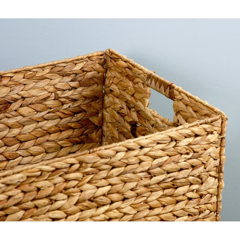 Wicker Seagrass Baskets Hampers Set of 2 Cut Out Handles