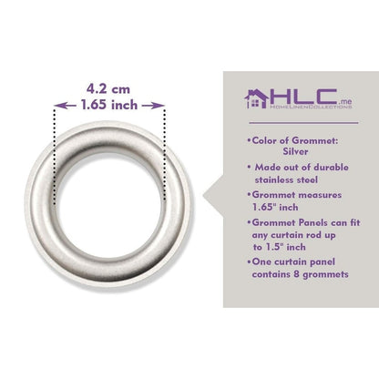 HLC.me Lattice Geometric Blackout Thermal Privacy Room Darkening Grommet Window Drapes Curtain Panels - Set of 2