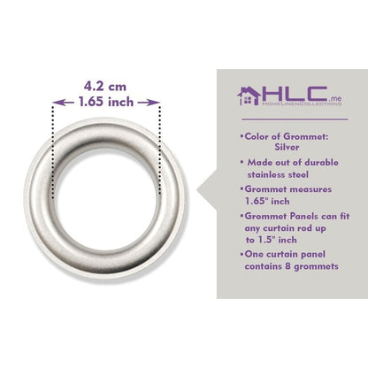 HLC.me Lattice Geometric Blackout Thermal Privacy Room Darkening Grommet Window Drapes Curtain Panels - Set of 2