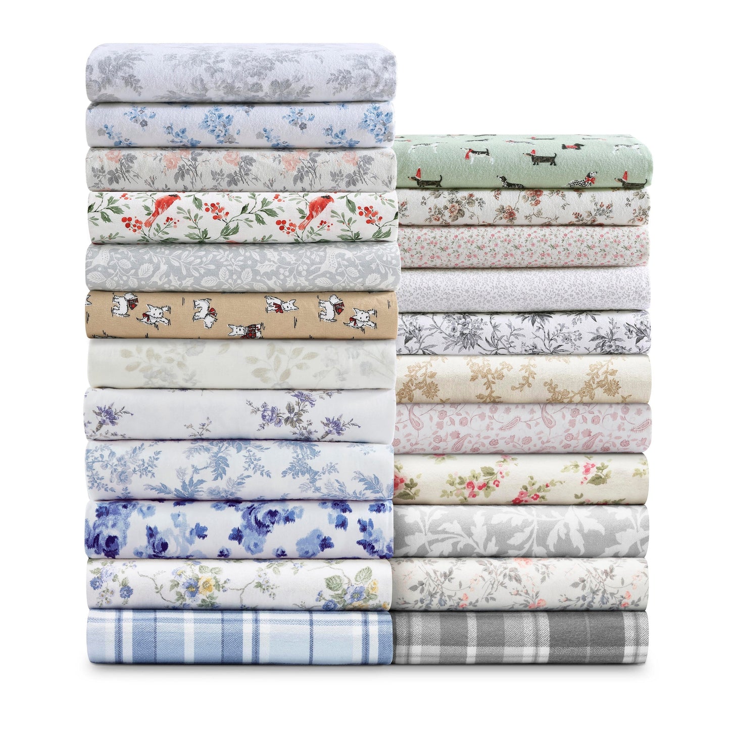 Laura Ashley Printed Cotton Flannel Sheet Set