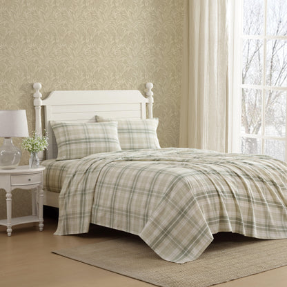Laura Ashley Printed Cotton Flannel Sheet Set