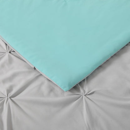 My World Pinch Pleat Solid Reversible Comforter Set