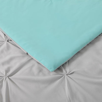 My World Pinch Pleat Solid 3-piece Duvet Set