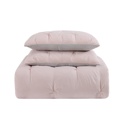 My World Pinch Pleat Solid 3-piece Duvet Set