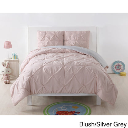 My World Pinch Pleat Solid 3-piece Duvet Set