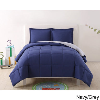 My World Solid Reversible 3-piece Comforter Set