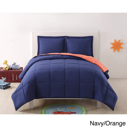 My World Solid Reversible 3-piece Comforter Set