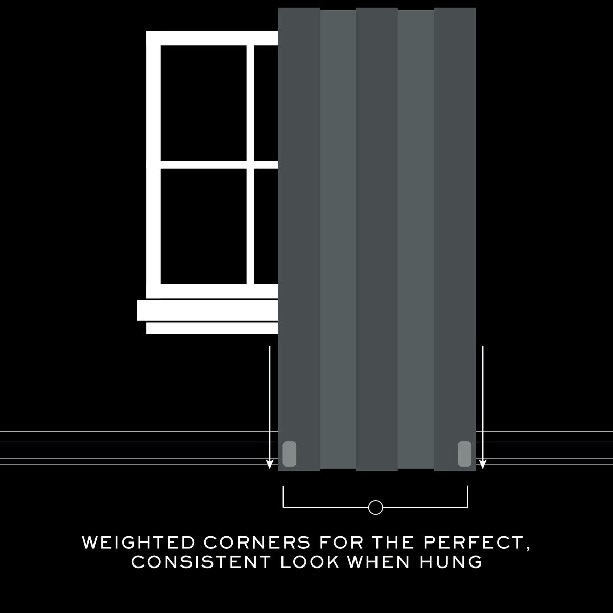 Lauren Ralph Lauren Herringbone 100% Blackout Back Tab/Rod Pocket Single Curtain Panel