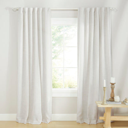 Lauren Ralph Lauren Herringbone 100% Blackout Back Tab/Rod Pocket Single Curtain Panel