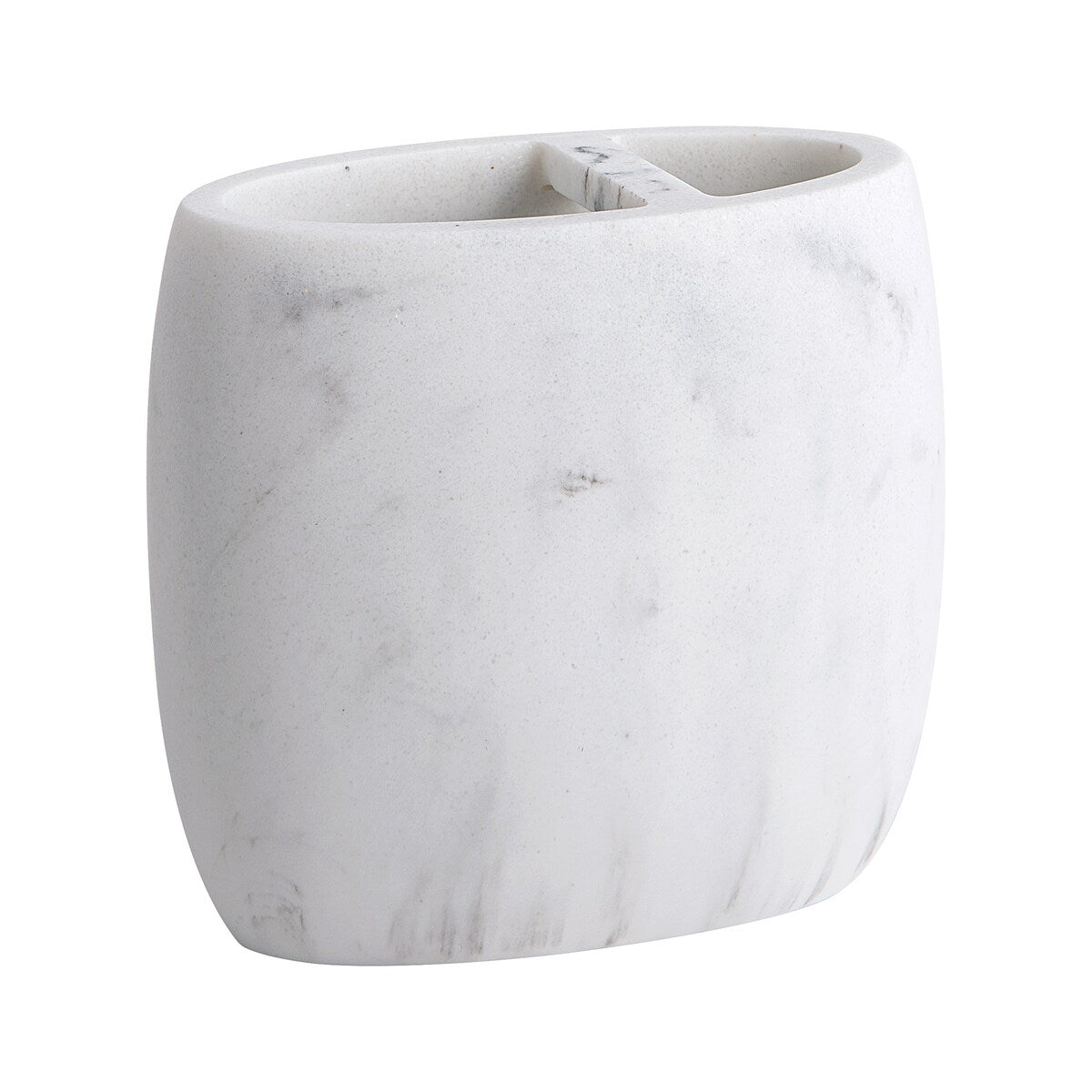 Legends Resin Toothbrush Holder - White/Black Marble - Toothbrush Holder