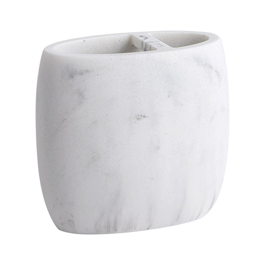 Legends Resin Toothbrush Holder - White/Black Marble - Toothbrush Holder