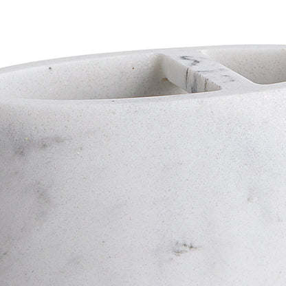 Legends Resin Toothbrush Holder - White/Black Marble - Toothbrush Holder