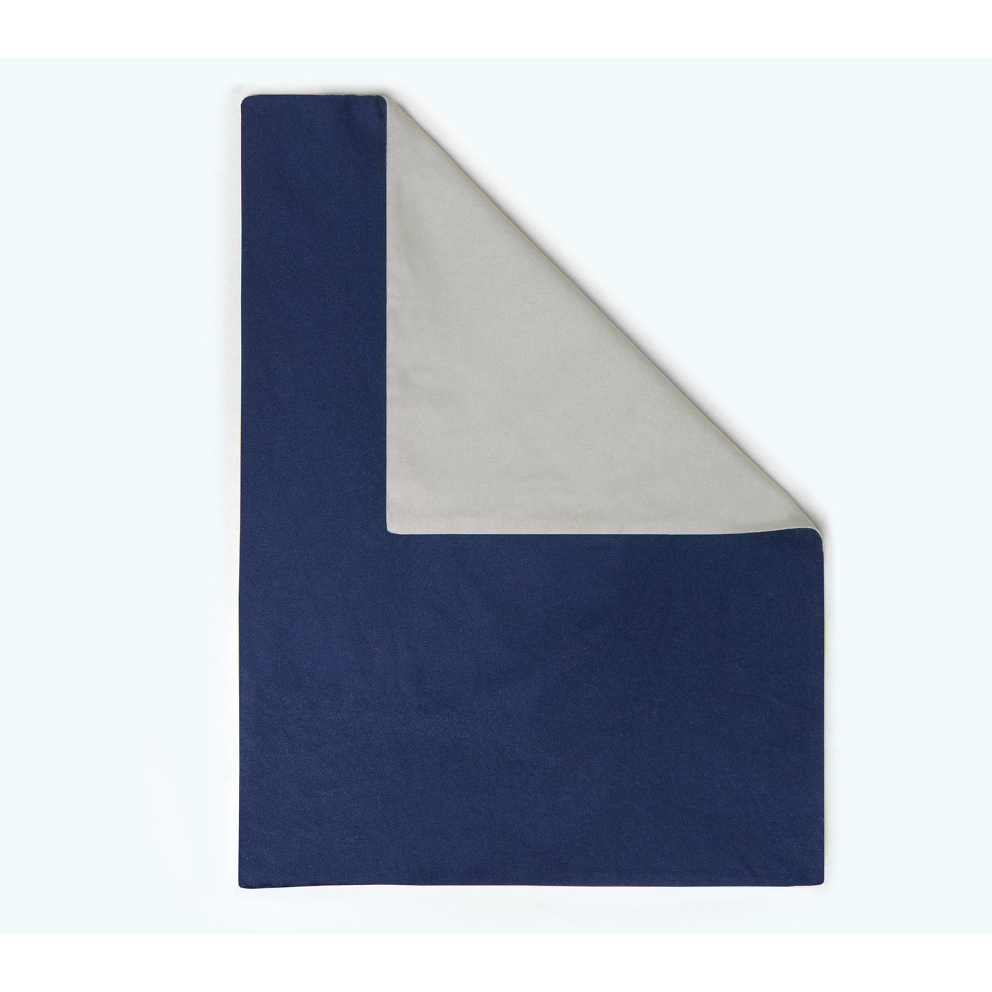 Deep Blue and Mushroom Grey Reversible Comforter Set