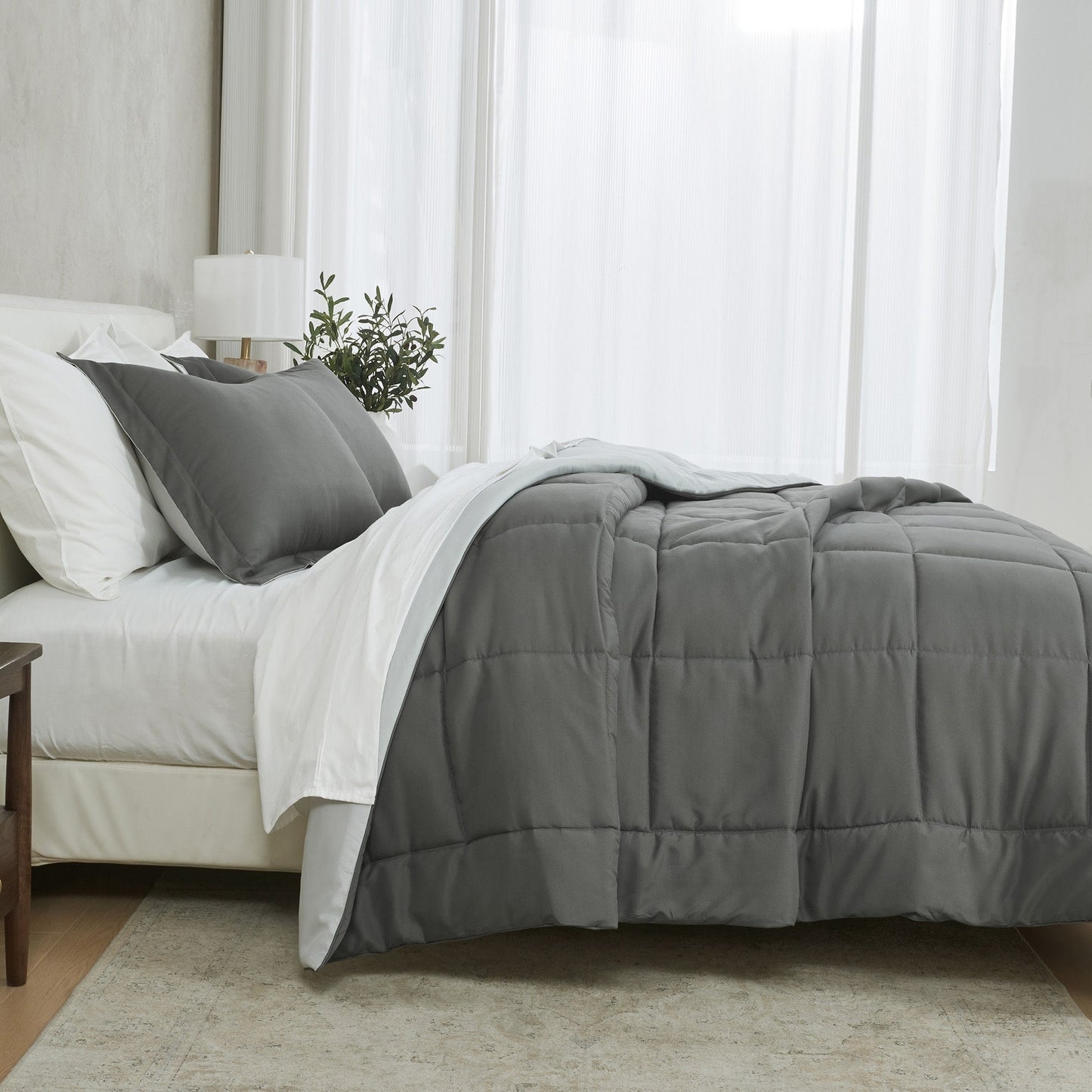 Linery & Co. All Season Down Alternative Reversible Comforter Set