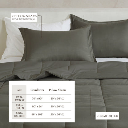 Linery & Co. All Season Down Alternative Reversible Comforter Set