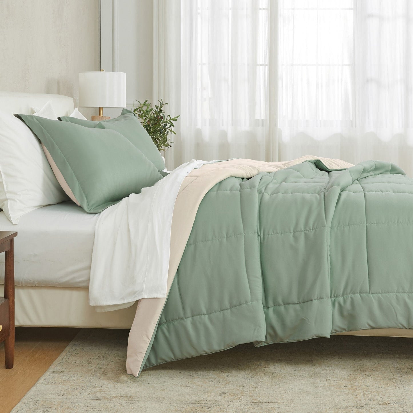 Linery & Co. All Season Down Alternative Reversible Comforter Set
