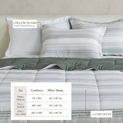 Linery & Co. All Season Down Alternative Reversible Comforter Set