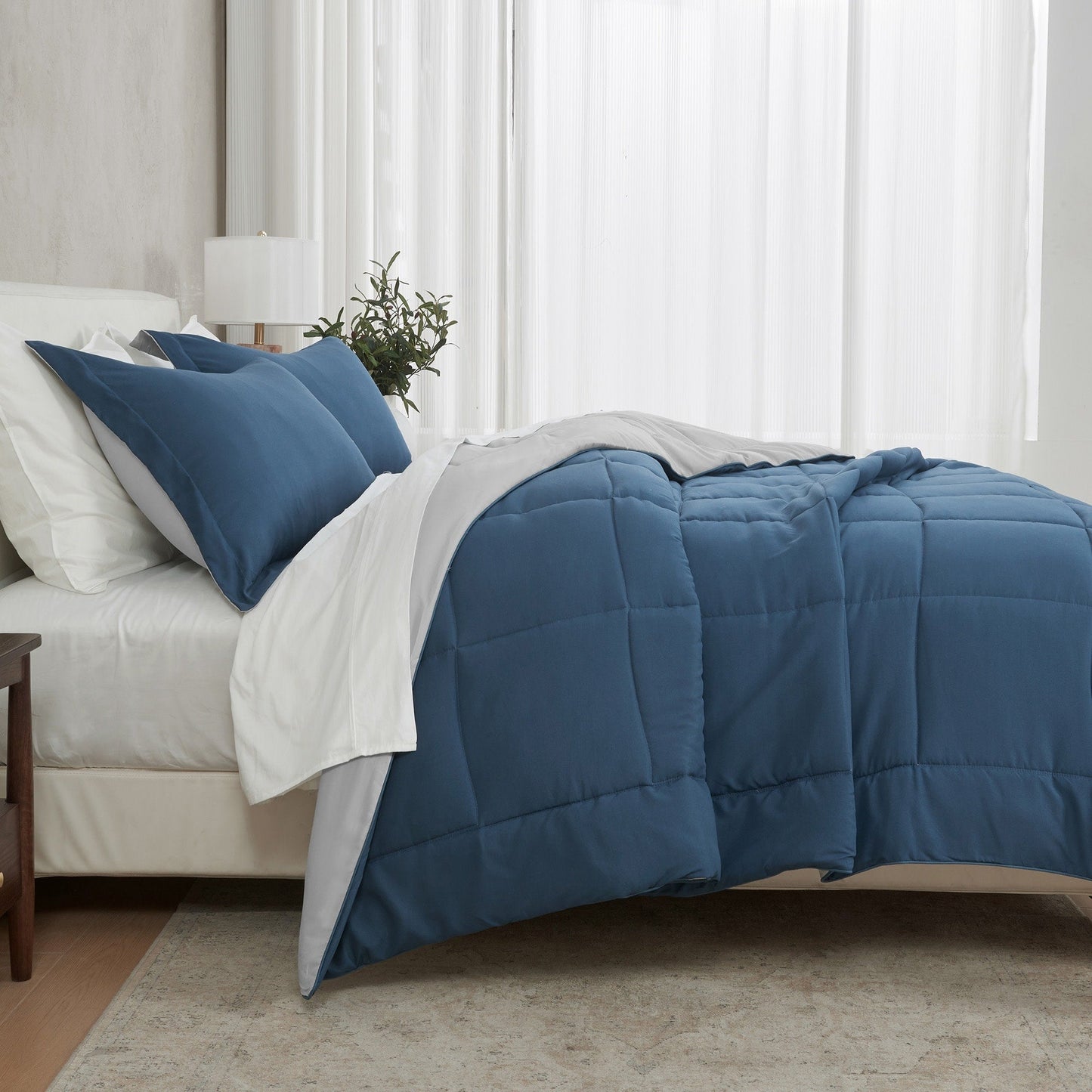 Linery & Co. All Season Down Alternative Reversible Comforter Set