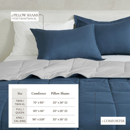 Linery & Co. All Season Down Alternative Reversible Comforter Set