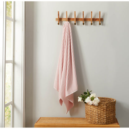 Linery & Co. Cotton Diamond Waffle Texture Bath Towels.