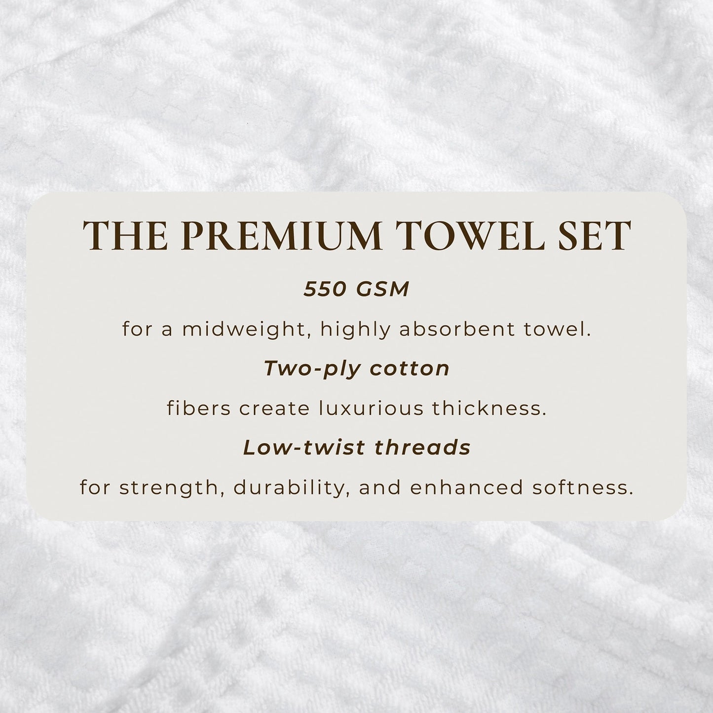 Linery & Co. Cotton Diamond Waffle Texture Bath Towels.