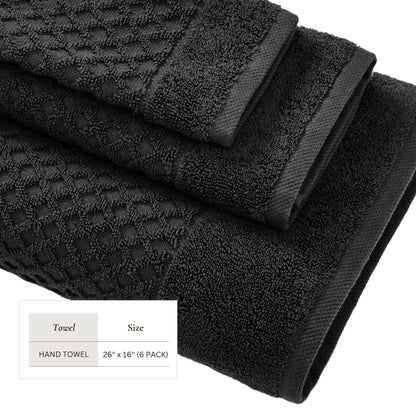 Linery & Co. Cotton Diamond Waffle Texture Bath Towels.