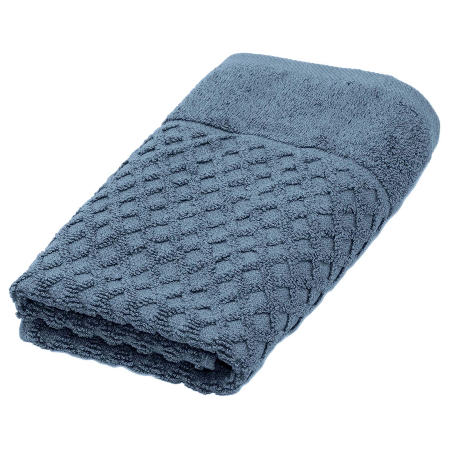 Linery & Co. Cotton Diamond Waffle Texture Bath Towels.