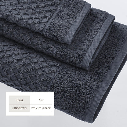 Linery & Co. Cotton Diamond Waffle Texture Bath Towels.