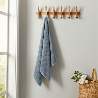 Linery & Co. Cotton Diamond Waffle Texture Bath Towels.