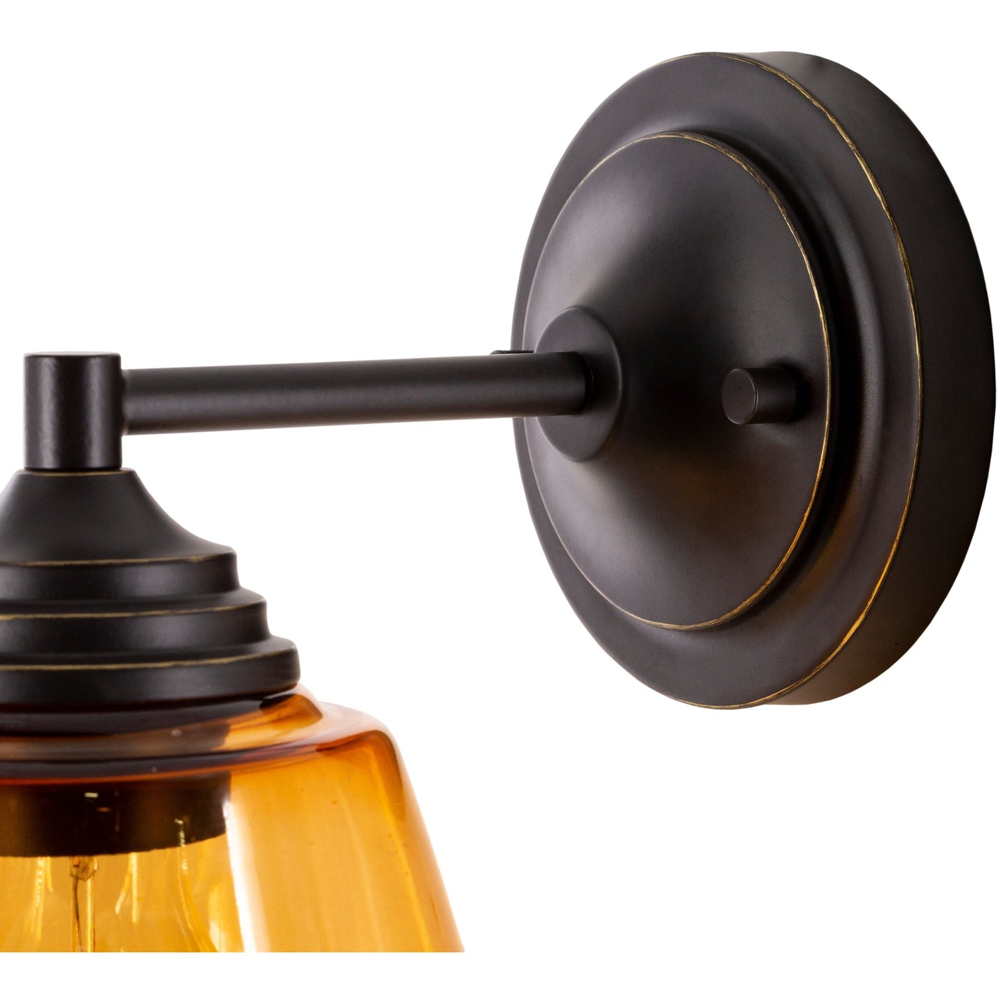 Artistic Weavers Lionel Amber Glass 1-light Wall Sconce - 11H x 7.875W x 9.875D