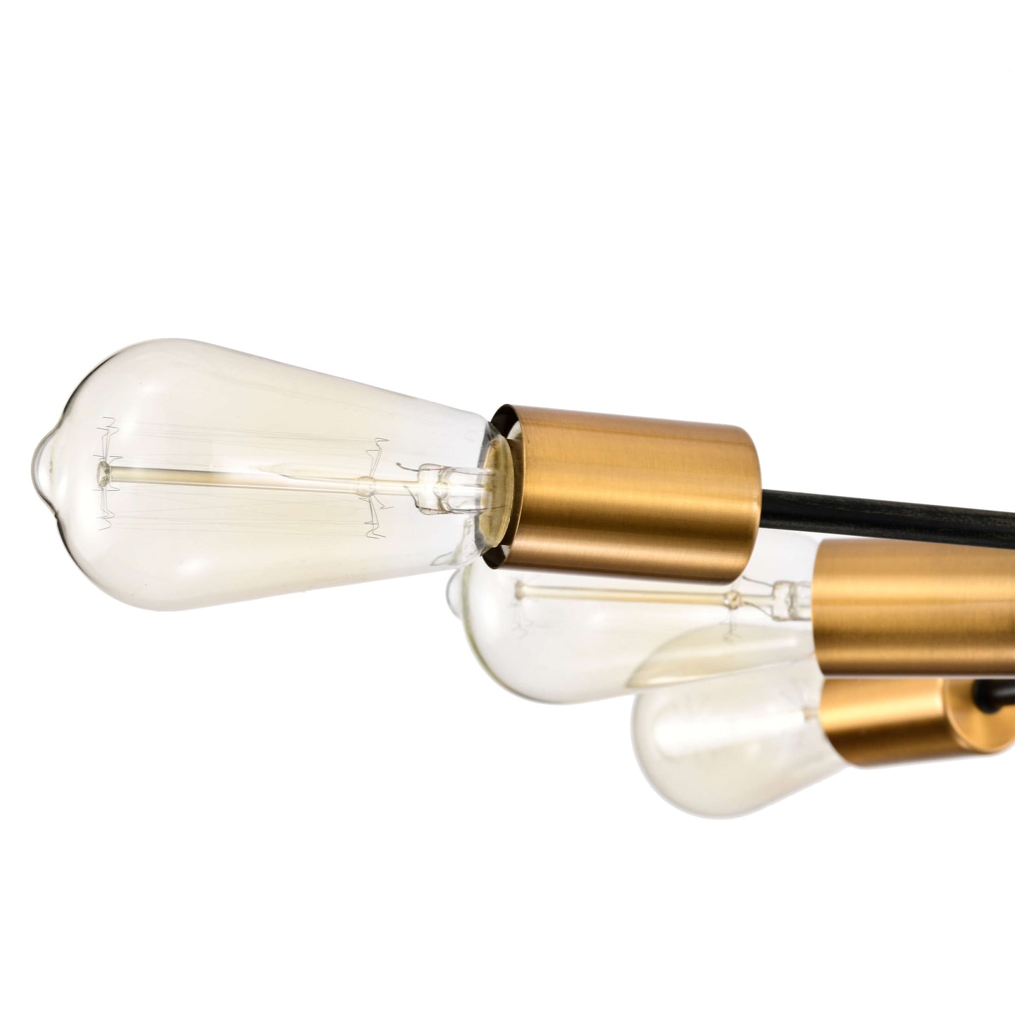 Lorena Antique Black and Metallic Gold Sputnik 10-Light Chandelier