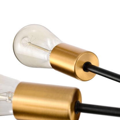 Lorena Antique Black and Metallic Gold Sputnik 10-Light Chandelier