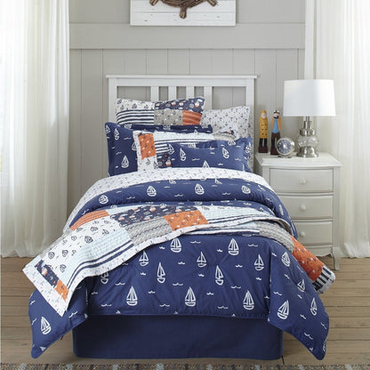 Lullaby Bedding Away at Sea Printed 4-piece Comforter Set