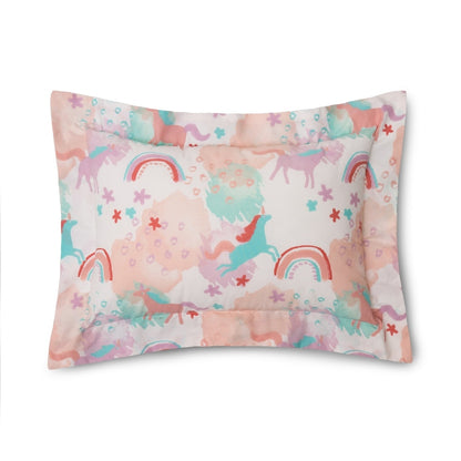 Lullaby Bedding Unicorn Printed Cotton 4-piece Comforter Set