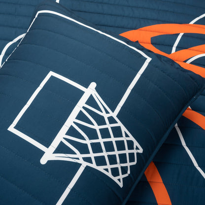 Lush Decor Basketball Game Quilt Set