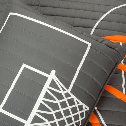 Lush Decor Basketball Game Quilt Set