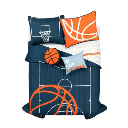 Lush Decor Basketball Game Quilt Set
